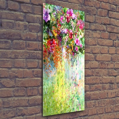 Tableau acrylique Fleurs colorées plantes