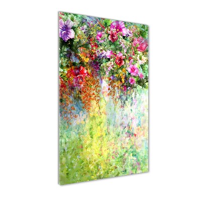 Tableau acrylique Fleurs colorées plantes