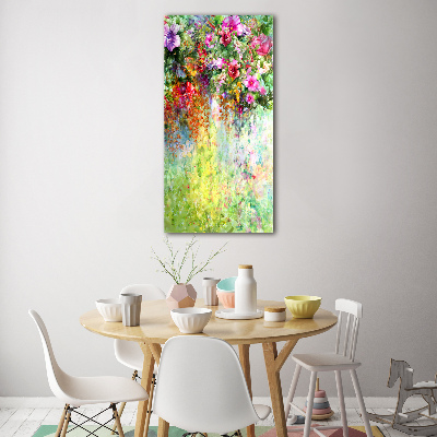 Tableau acrylique Fleurs colorées plantes