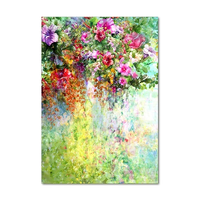 Tableau acrylique Fleurs colorées plantes