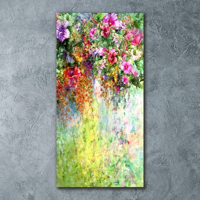 Tableau acrylique Fleurs colorées plantes