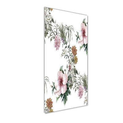 Tableau sur verre acrylique Les fleurs tropicales