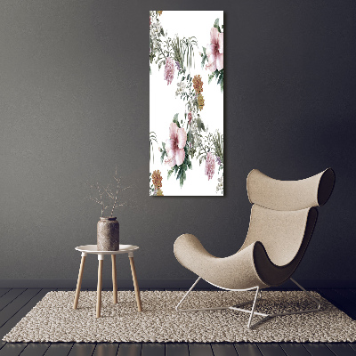 Tableau sur verre acrylique Les fleurs tropicales