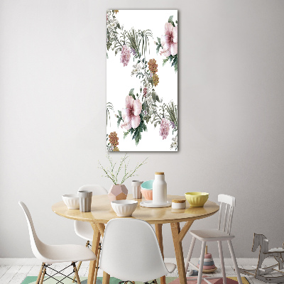 Tableau sur verre acrylique Les fleurs tropicales