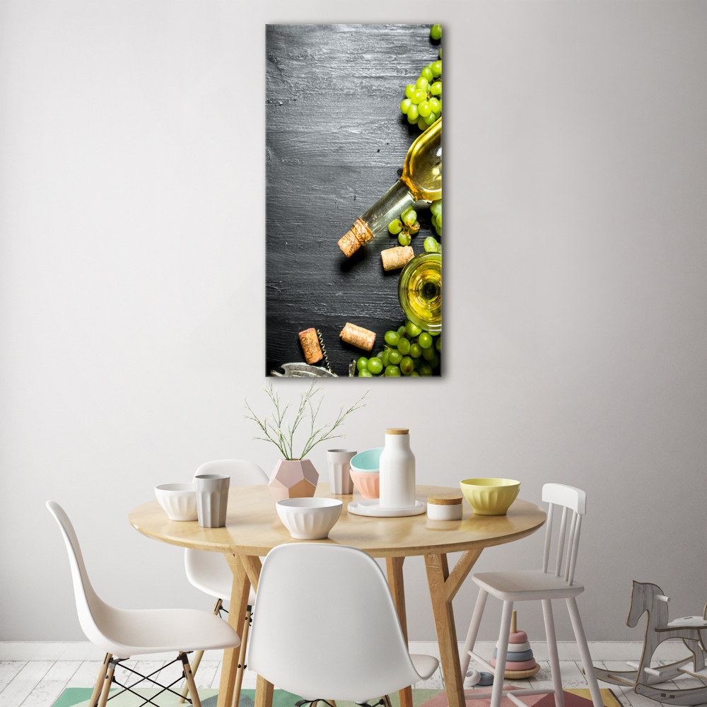 Tableau verre acrylique Raisins et vin