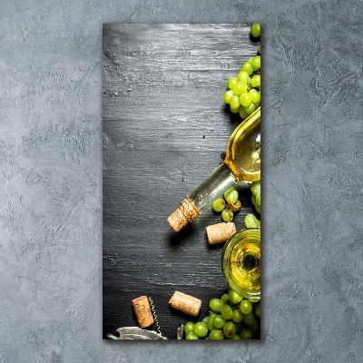 Tableau verre acrylique Raisins et vin