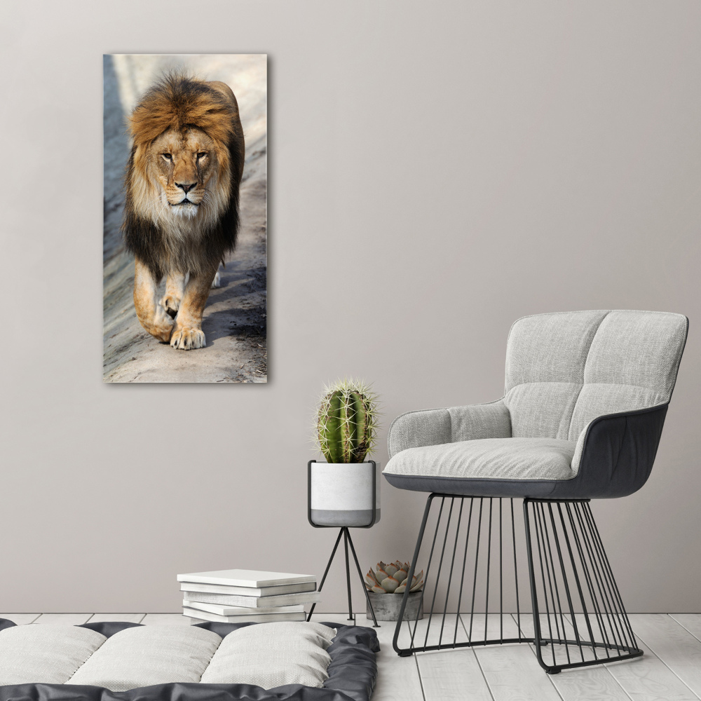 Tableau sur verre acrylique Lion