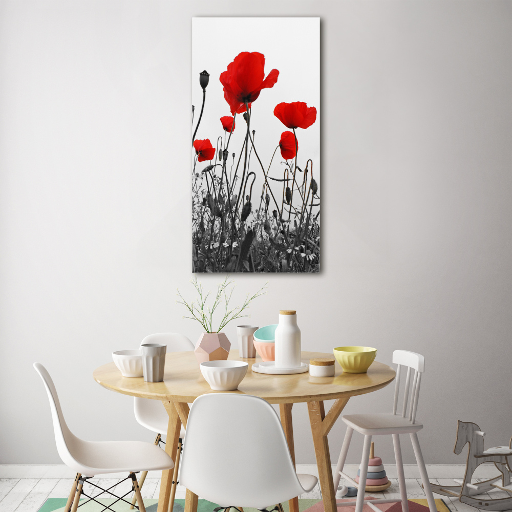 Tableau en acrylique Coquelicots rouges