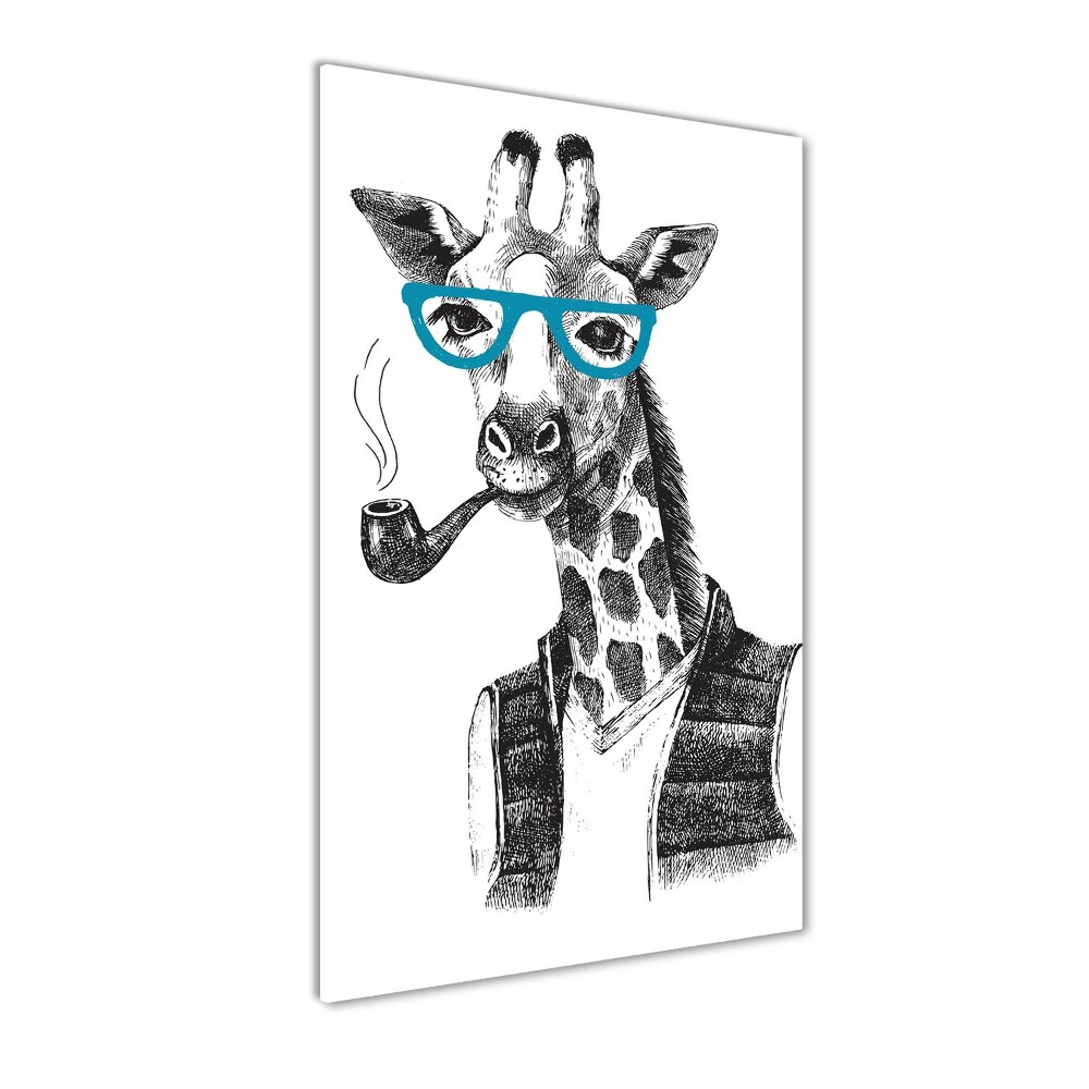 Acrylique tableau Girafes en lunettes