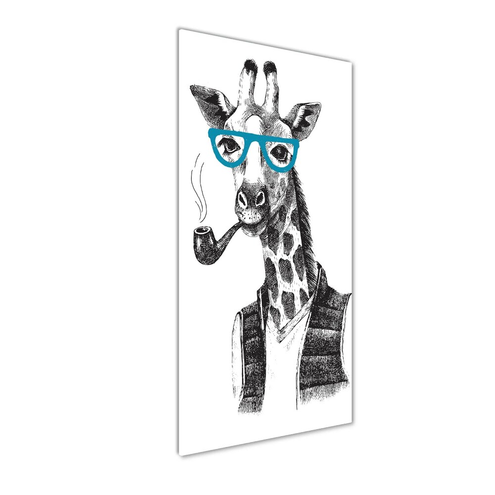 Acrylique tableau Girafes en lunettes