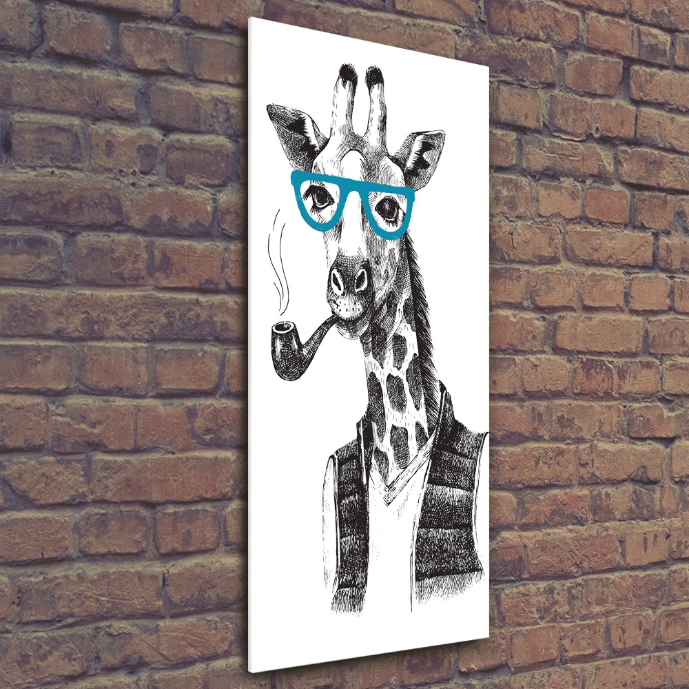 Acrylique tableau Girafes en lunettes