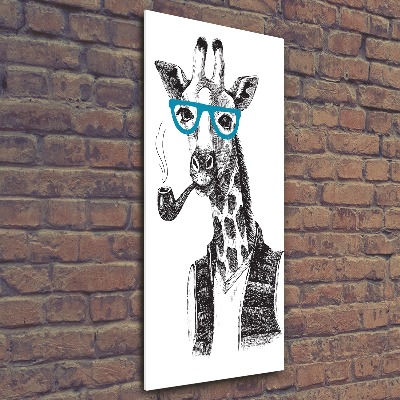 Acrylique tableau Girafes en lunettes