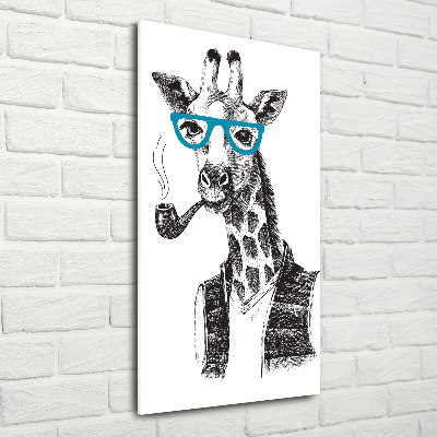 Acrylique tableau Girafes en lunettes