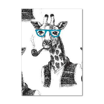 Acrylique tableau Girafes en lunettes