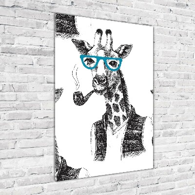 Acrylique tableau Girafes en lunettes