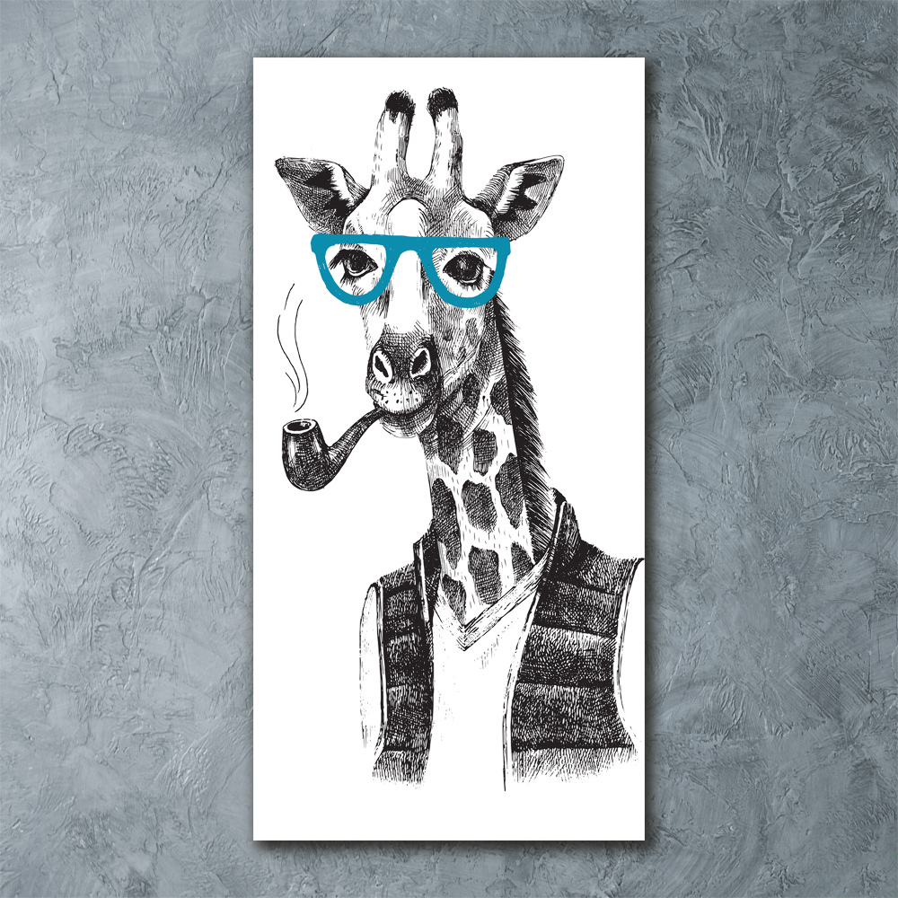 Acrylique tableau Girafes en lunettes