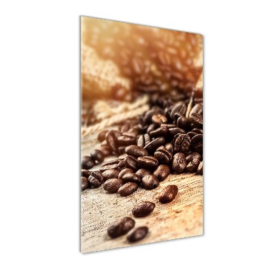 Tableau verre acrylique Grains de café