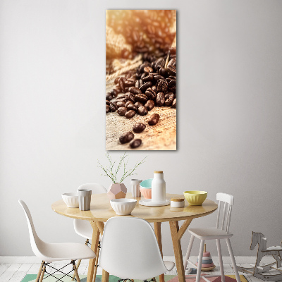 Tableau verre acrylique Grains de café