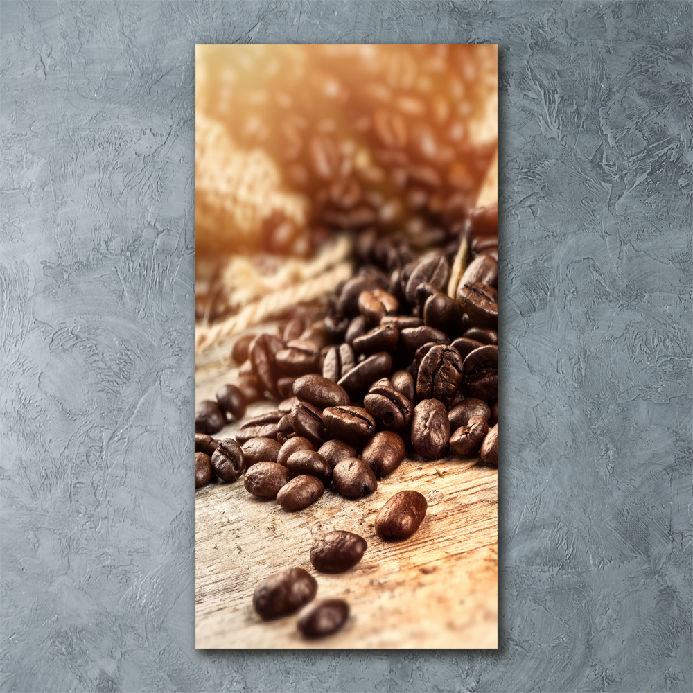 Tableau verre acrylique Grains de café