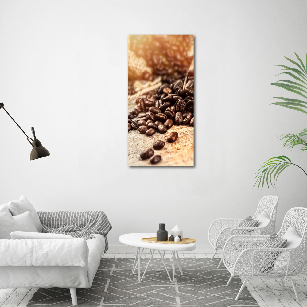 Tableau verre acrylique Grains de café