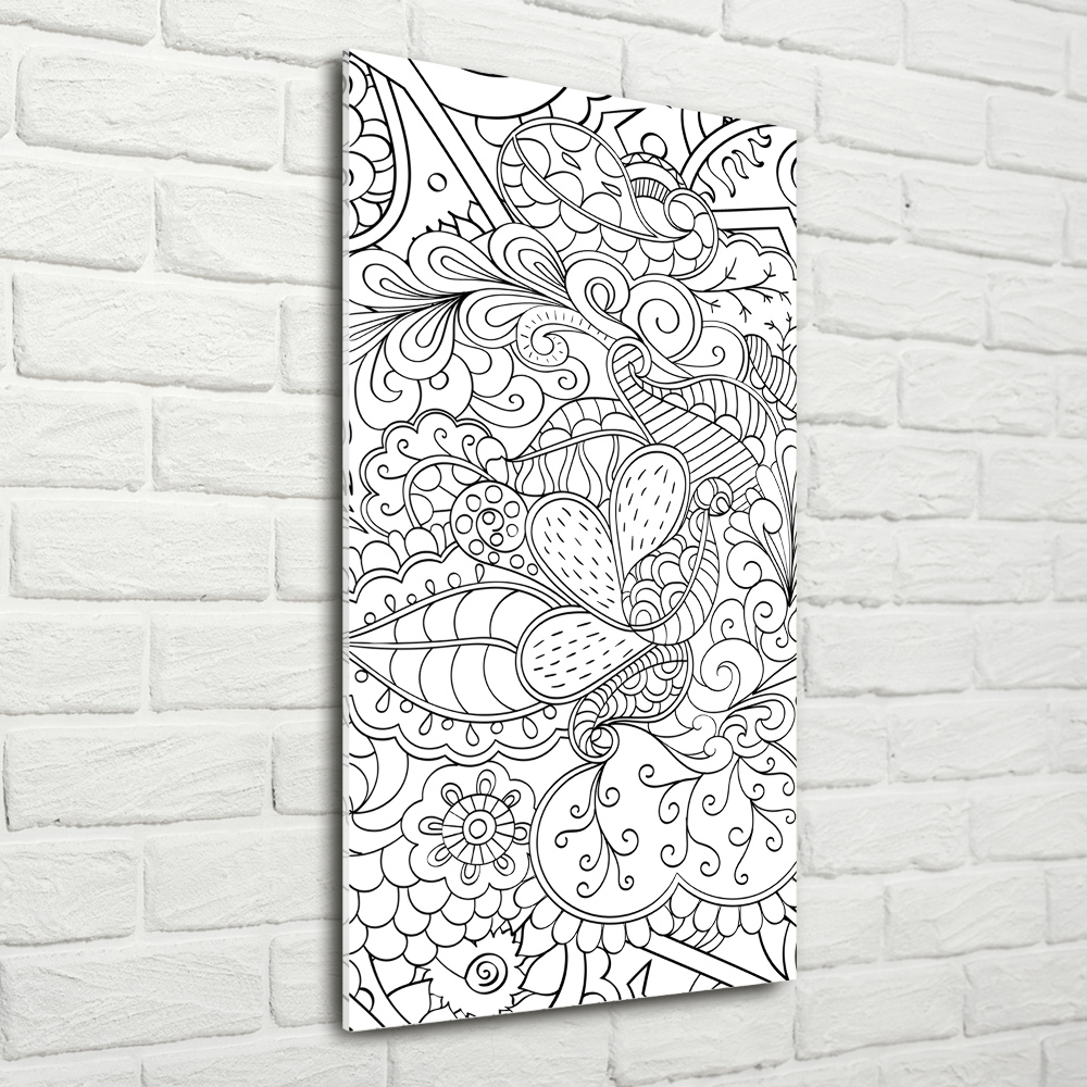 Tableau en acrylique Fond Zentangle