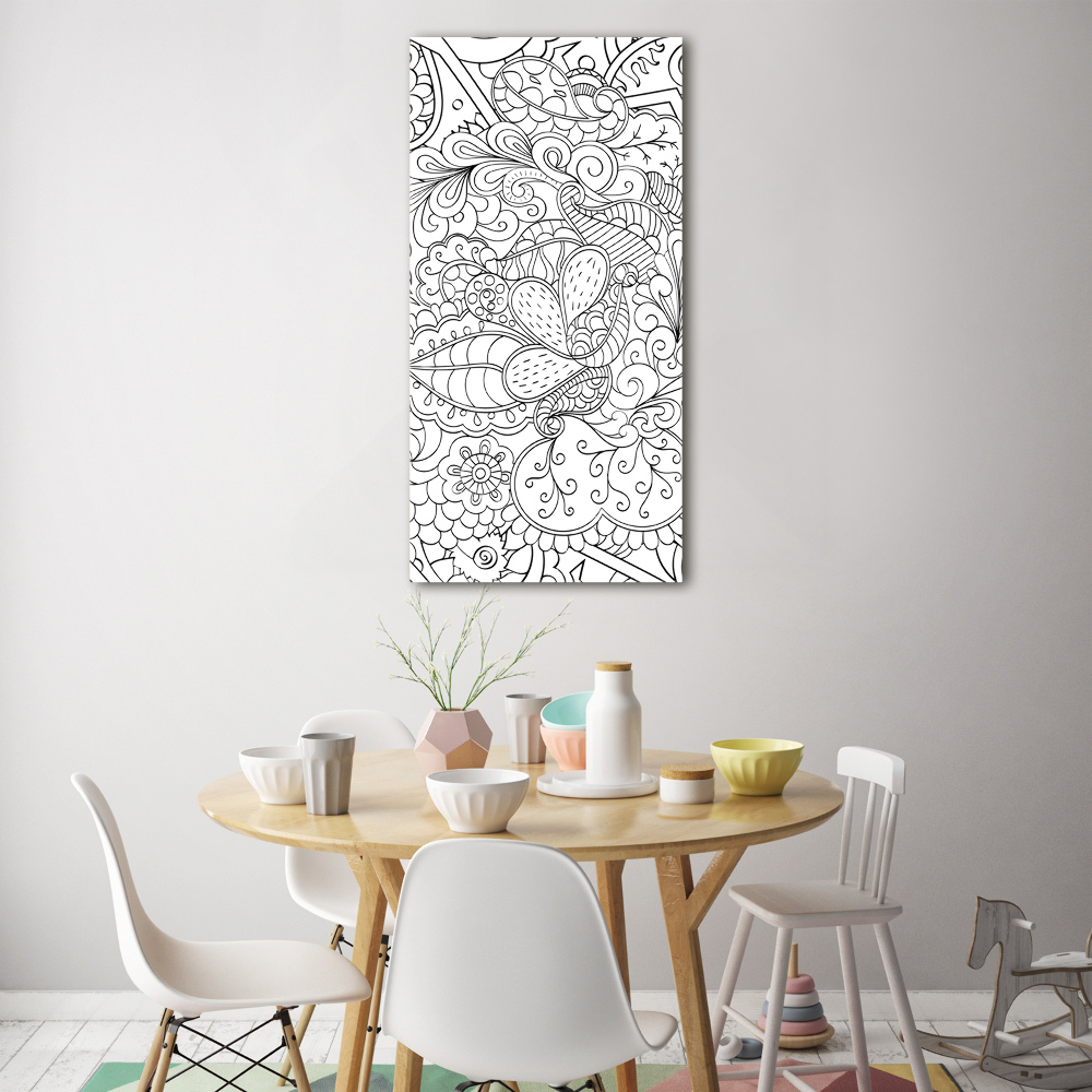 Tableau en acrylique Fond Zentangle