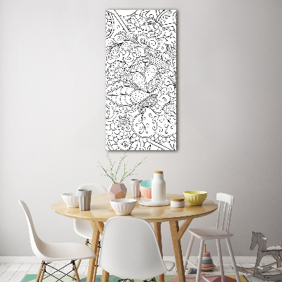 Tableau en acrylique Fond Zentangle