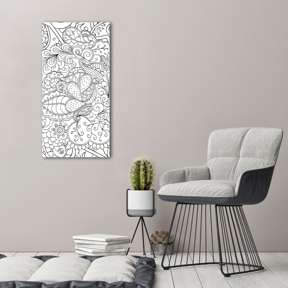 Tableau en acrylique Fond Zentangle