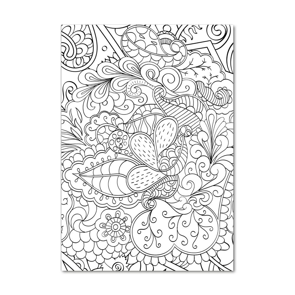 Tableau en acrylique Fond Zentangle