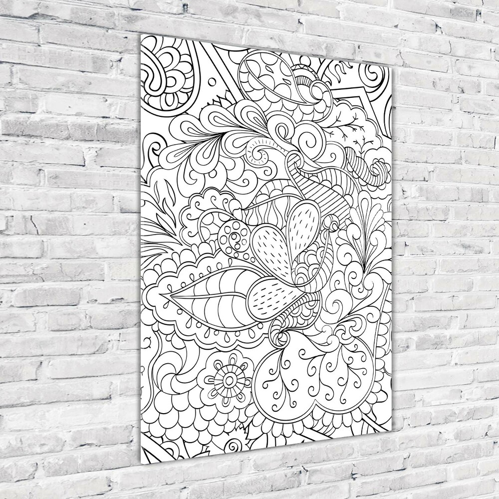 Tableau en acrylique Fond Zentangle