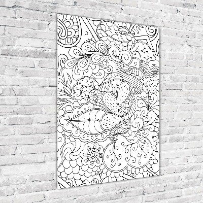 Tableau en acrylique Fond Zentangle