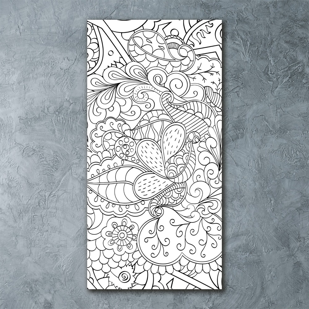 Tableau en acrylique Fond Zentangle