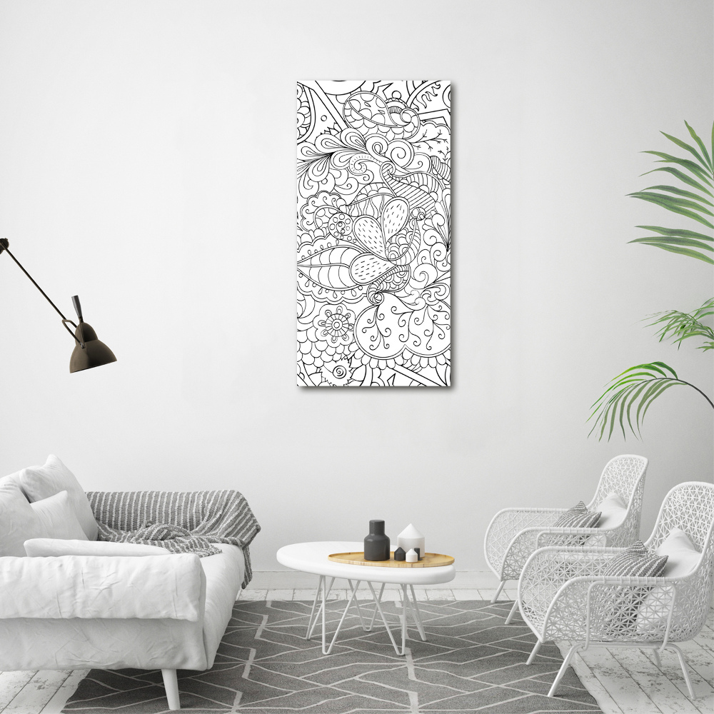 Tableau en acrylique Fond Zentangle