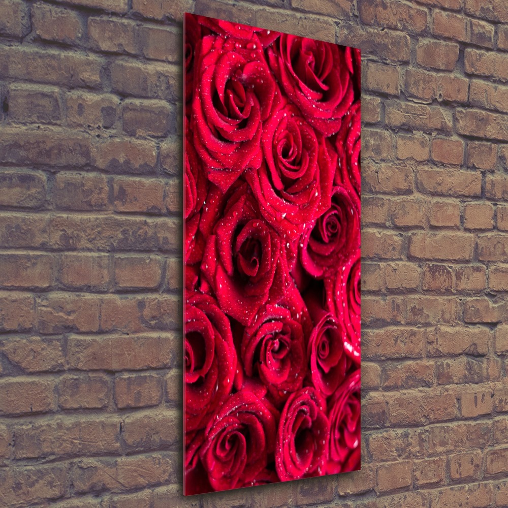 Tableau acrylique Roses rouges