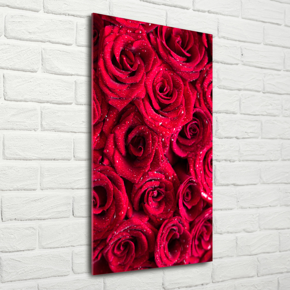 Tableau acrylique Roses rouges