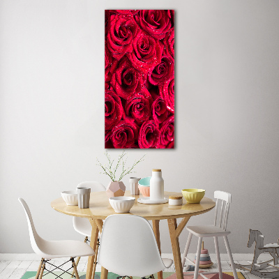 Tableau acrylique Roses rouges