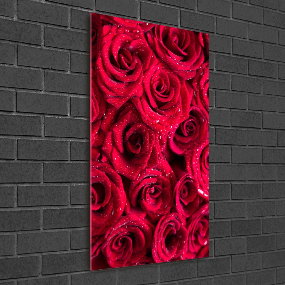 Tableau acrylique Roses rouges