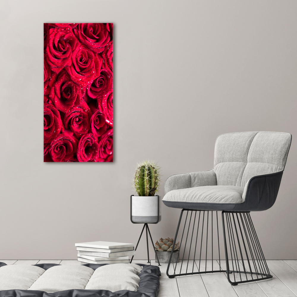 Tableau acrylique Roses rouges