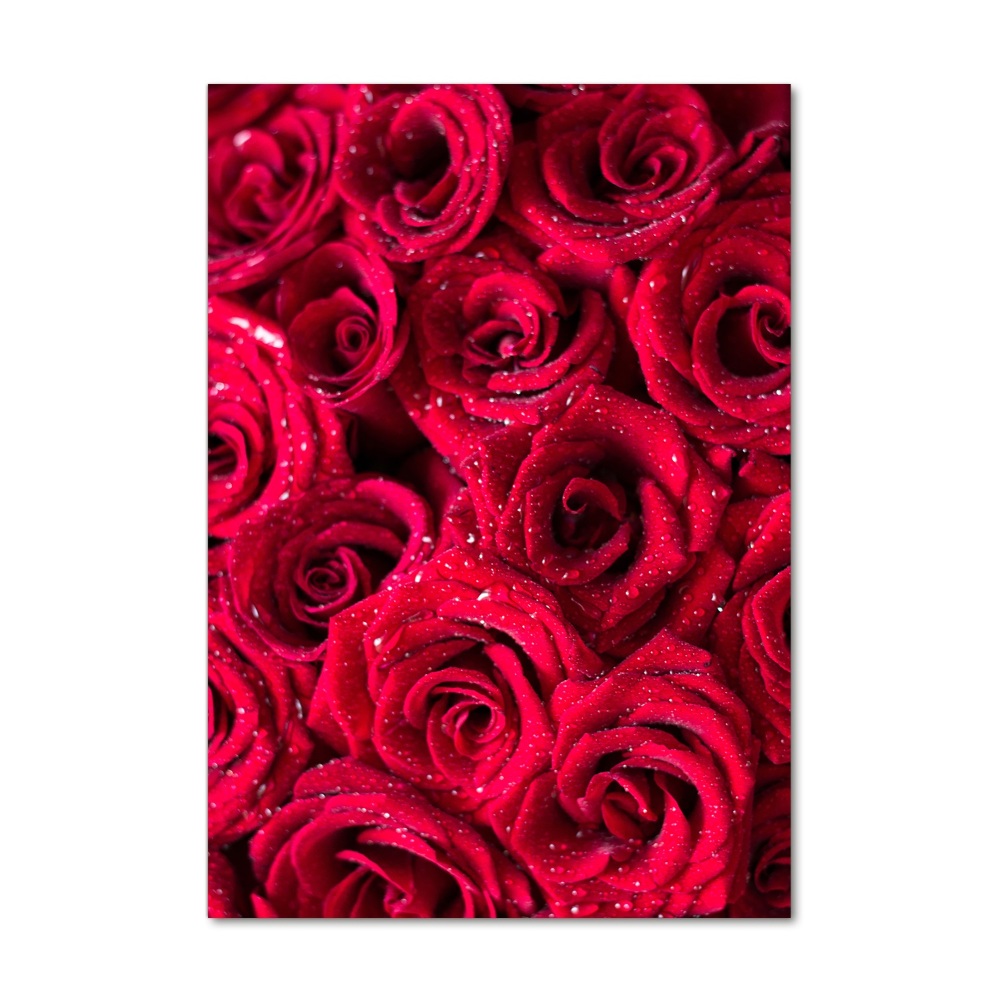 Tableau acrylique Roses rouges