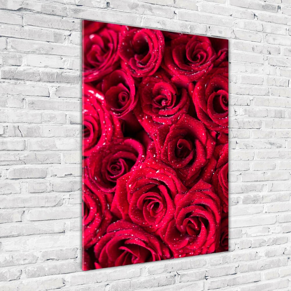 Tableau acrylique Roses rouges