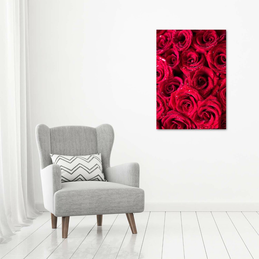 Tableau acrylique Roses rouges