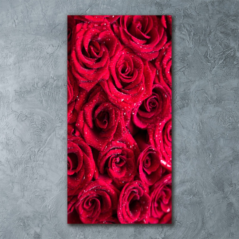 Tableau acrylique Roses rouges