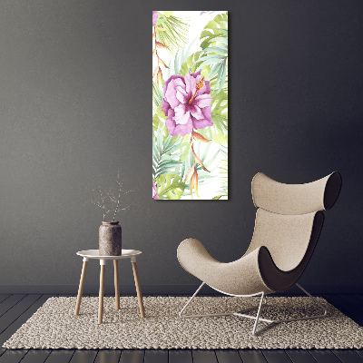 Tableau sur verre acrylique Motif hawaiien