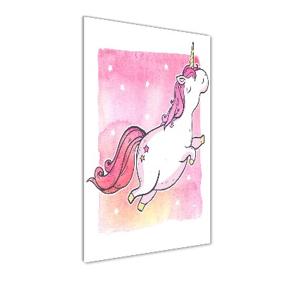 Tableau en acrylique Licorne rose