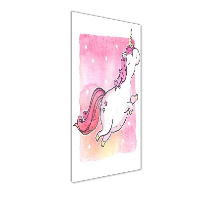 Tableau en acrylique Licorne rose