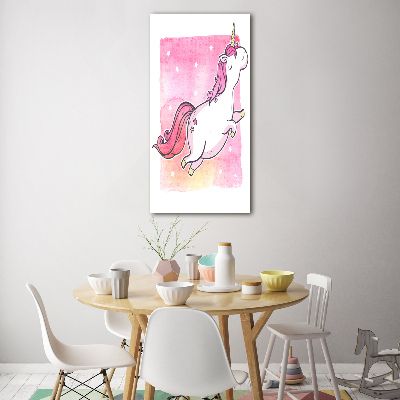 Tableau en acrylique Licorne rose