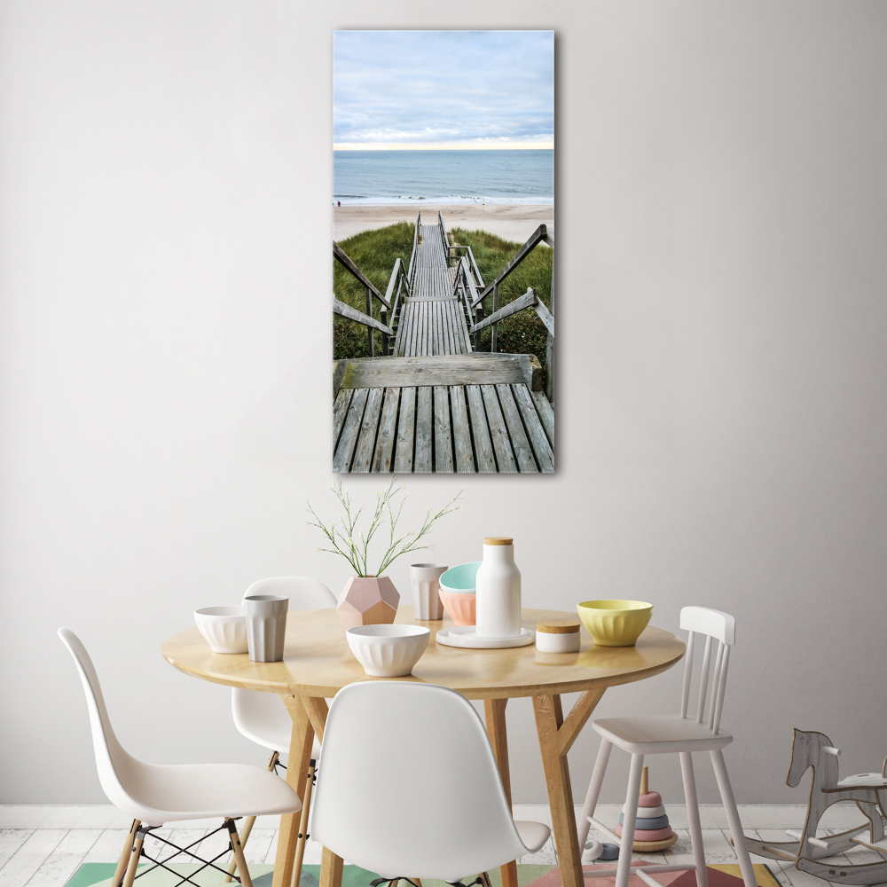 Tableau verre acrylique Chemin vers la plage