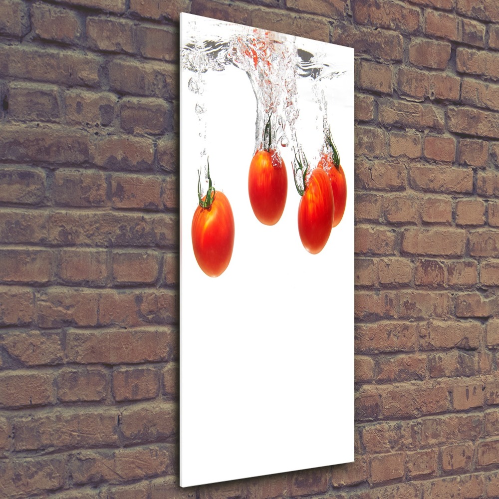 Tableau verre acrylique Tomates sous l'eau