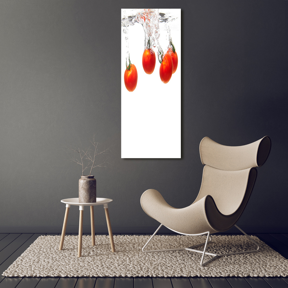 Tableau verre acrylique Tomates sous l'eau