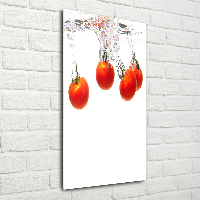 Tableau verre acrylique Tomates sous l'eau